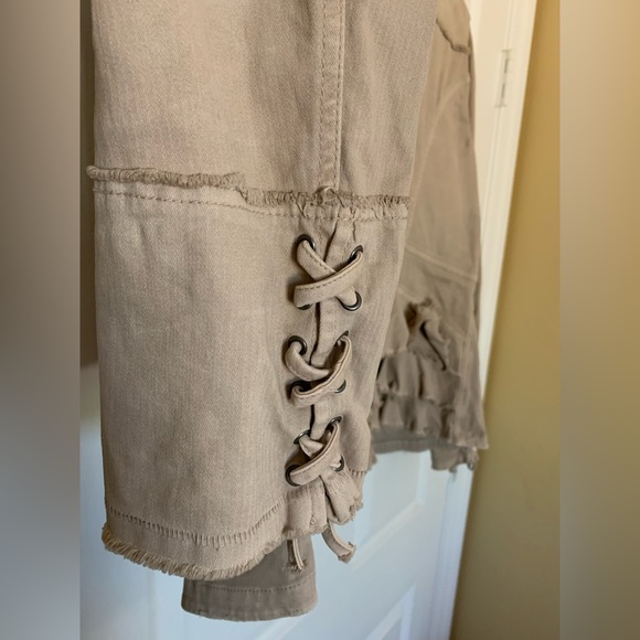 Free People Tan Ruffle Blazer - Picture 5 of 8